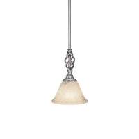 Elegant Mini Pendant With Hang Straight Swivel Shown In Aged Silver Finish With 7