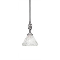 Elegant Mini Pendant With Hang Straight Swivel Shown In Aged Silver Finish With 7