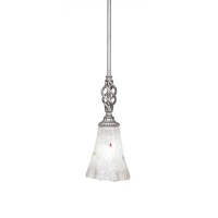 Elegant Mini Pendant With Hang Straight Swivel Shown In Aged Silver Finish With 5.5