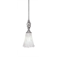 Elegant Mini Pendant With Hang Straight Swivel Shown In Aged Silver Finish With 5.5