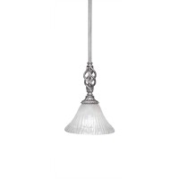 Elegant Mini Pendant With Hang Straight Swivel Shown In Aged Silver Finish With 7