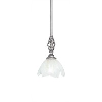 Elegant Mini Pendant With Hang Straight Swivel Shown In Aged Silver Finish With 7