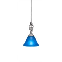 Elegant Mini Pendant With Hang Straight Swivel Shown In Aged Silver Finish With 7