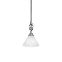 Elegant Mini Pendant With Hang Straight Swivel Shown In Aged Silver Finish With 7