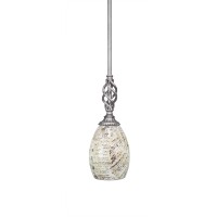 Elegant Mini Pendant With Hang Straight Swivel Shown In Aged Silver Finish With 5