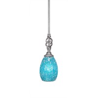 Elegant Mini Pendant With Hang Straight Swivel Shown In Aged Silver Finish With 5