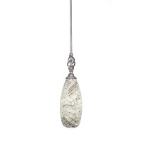 Elegant Mini Pendant With Hang Straight Swivel Shown In Aged Silver Finish With 5.5