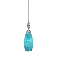 Elegant Mini Pendant With Hang Straight Swivel Shown In Aged Silver Finish With 5.5