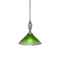 Elegant Mini Pendant With Hang Straight Swivel Shown In Aged Silver Finish With 10