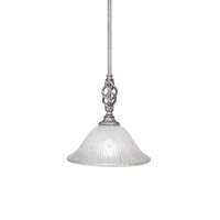 Elegant Mini Pendant With Hang Straight Swivel Shown In Aged Silver Finish With 10