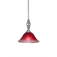 Elegant Mini Pendant With Hang Straight Swivel Shown In Aged Silver Finish With 10