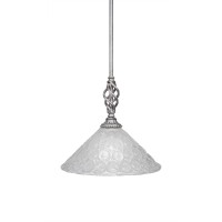 Elegant Mini Pendant With Hang Straight Swivel Shown In Aged Silver Finish With 12