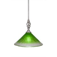 Elegant Mini Pendant With Hang Straight Swivel Shown In Aged Silver Finish With 12