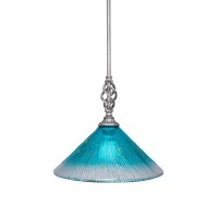 Elegant Mini Pendant With Hang Straight Swivel Shown In Aged Silver Finish With 12