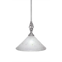 Elegant Mini Pendant With Hang Straight Swivel Shown In Aged Silver Finish With 12