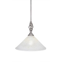 Elegant Mini Pendant With Hang Straight Swivel Shown In Aged Silver Finish With 12