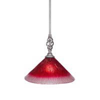 Elegant Mini Pendant With Hang Straight Swivel Shown In Aged Silver Finish With 12