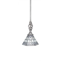 Elegant Mini Pendant With Hang Straight Swivel Shown In Aged Silver Finish With 7