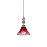 Elegant Mini Pendant With Hang Straight Swivel Shown In Aged Silver Finish With 7