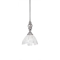 Elegant Mini Pendant With Hang Straight Swivel Shown In Aged Silver Finish With 7