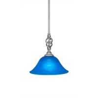 Elegant Mini Pendant With Hang Straight Swivel Shown In Aged Silver Finish With 10