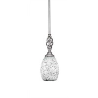 Elegant Mini Pendant With Hang Straight Swivel Shown In Aged Silver Finish With 5