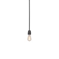 Vintage Stem Mini Pendant Shown In Dark Granite Finish With 60 Watt Smoke Antique Bulb