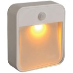 Beams Mb720A 20 Lumen Amber Led Sleep Friendly Wireless Battery Powered Motion Sensing Nightlight, 1-Pack, White