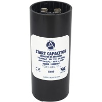 Appli Parts motor start capacitor 340408 Mfd microfarads uF 110125 VAc universal fit for electric motor applications 1716 in Wide 338 in Height cON340110Universal Replaces any brand with the same capacitance capacity and voltage Will work for 110125VAc 14