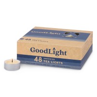 Goodlight Unscented White Tea Lights Candle, 48 Ct