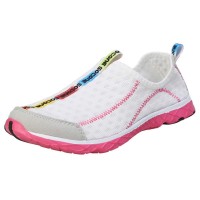 Zhuanglin Women Water Shoe is made with lightweight mesh and a midfoot webbing system that integrates with slip on for lightweight breathability and an adaptive supportive fit Soft cushioning and breathable RBEva outsolearticulated flex grooves offer plus