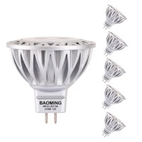 Baoming Mr16 Led Bulb 5W, 50 Watt Mr16 Halogen Equivalent, 2700K Soft Warm White,12V Low Voltage, Landscape Lighting/Track Lighting, Gu5.3 Base 38 Light Not-Dimmable 6-Pack