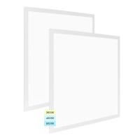 Luxrite Led Light Panel, 2X2 Ft, 45W, 6500K Daylight, 4850 Lumens, 24X24 Inch Led Flat Panel, 0-10V Dimmable, Dlc Listed, Ul Listed, Pack Of 2