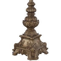 Light up a room with this twopiece set of traditional buffet table lamps from the Regency Hill lighting brand Each lamp comes in a light bronze finish frame with intricate detailing that adds a rich and elegant look and is topped by a bell shade that prov