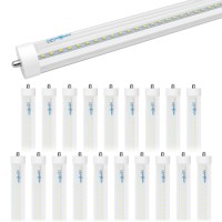 Luminosum, T8 Led Tube Light 8 Feet 40W, Single Pin Fa8 Base, Clear Cover, Cool White 6000K, Fluorescent Tube Replacement, Etl Certified, 20-Pack