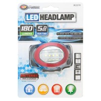 Led Head Lamp Rd/Blk180L (Pack Of 6)