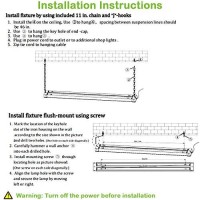 5000K Led Shop Light Linkable, 4Ft Daylight 42W Led Ceiling Lights For Garages, Workshops, Basements, Hanging Or Flushmount, Included Power Cord And Pull Chain, 4200Lm, Etl- 1 Pack