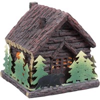 Black Forest Decor Bear & Cabin Nightlight