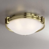 Possini Euro Design Deco Mid Century Modern Close To Ceiling Light Flush Mount Fixture 12 3/4