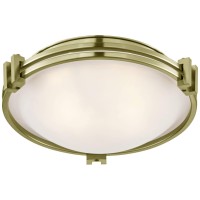 Possini Euro Design Deco Mid Century Modern Close To Ceiling Light Flush Mount Fixture 12 3/4