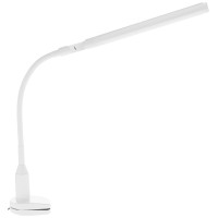 Daylight Company Duolamp Clamp Light, Double Head, Touch Dimmable Desk Lamp, 4 Brightness Level, Ideal For Hobbies, Art, Beauty Salons, Reading And More, White [Energy Class A]