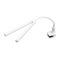 Daylight Company Duolamp Clamp Light, Double Head, Touch Dimmable Desk Lamp, 4 Brightness Level, Ideal For Hobbies, Art, Beauty Salons, Reading And More, White [Energy Class A]