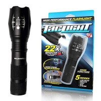 Bell + Howell 1176 Taclight High-Powered Tactical Flashlight With 5 Modes & Zoom Function 22X Brighter High Lumens Weather Proof For Outdoor Activities, Camping, Emergency As Seen On Tv (Original)