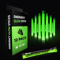 12 Ultra Bright Emergency Glow Sticks Individually Wrapped Long Lasting Industrial Grade Glowsticks For Survival Gear Camping