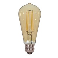 Satco S9585 Medium Bulb In Light Finish, 5.50 Inches, Unknown, Transparent Amber