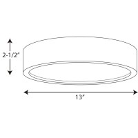 Progress Lighting P3632-1530K9 Portal Led Close-To-Ceiling, Chrome