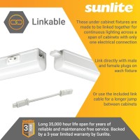 Sunlite Led 12-Inch Linkable Under Cabinet Light Fixture, 4 Watts, 120 Volts, 320 Lumens, For Kitchens, Bathrooms, Offices, Workbenches, Etl Listed, 3000K-Warm White