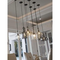 Staunton Collection 1-Light Clear Glass Global Pendant Light Brushed Nickel