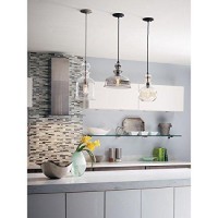 Staunton Collection 1-Light Clear Glass Global Pendant Light Brushed Nickel