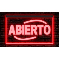 110092 Abierto Spanish Open Spain For Bar Pub Cafe Restaurant Shop Store Display Led Light Neon Sign (12